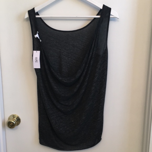 Dark heather Helmet Helmut Lang back cowl tee. - Picture 3 of 4